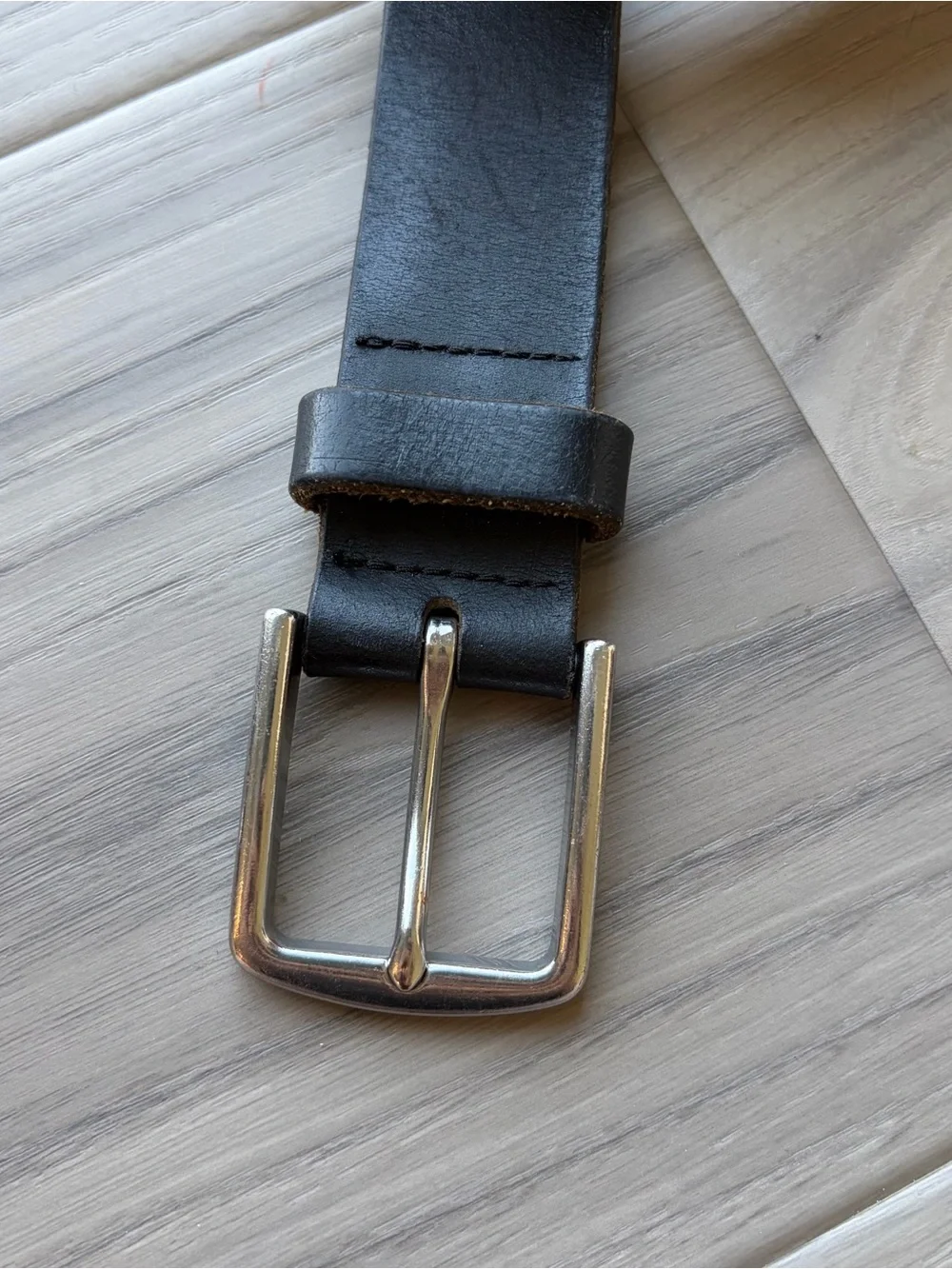 GAP Classic Black Leather Belt Made in USA